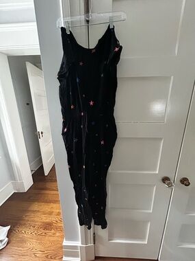 Old Navy Black Maxi Dress with Multicolor Star Print